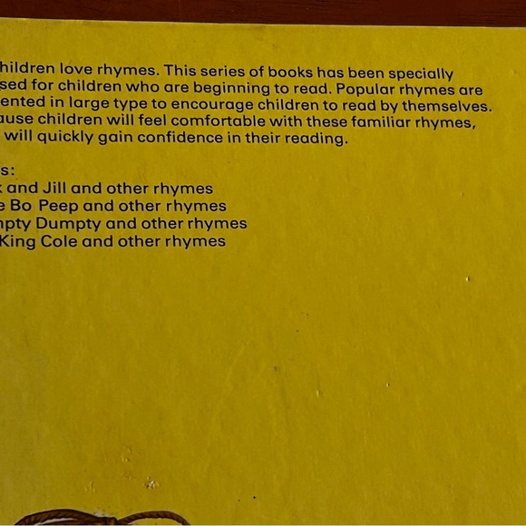 Old King Cole and Other Rhymes (1990) by Gondola Publishing - Ages 3-5 Years - Picture 9 of 9